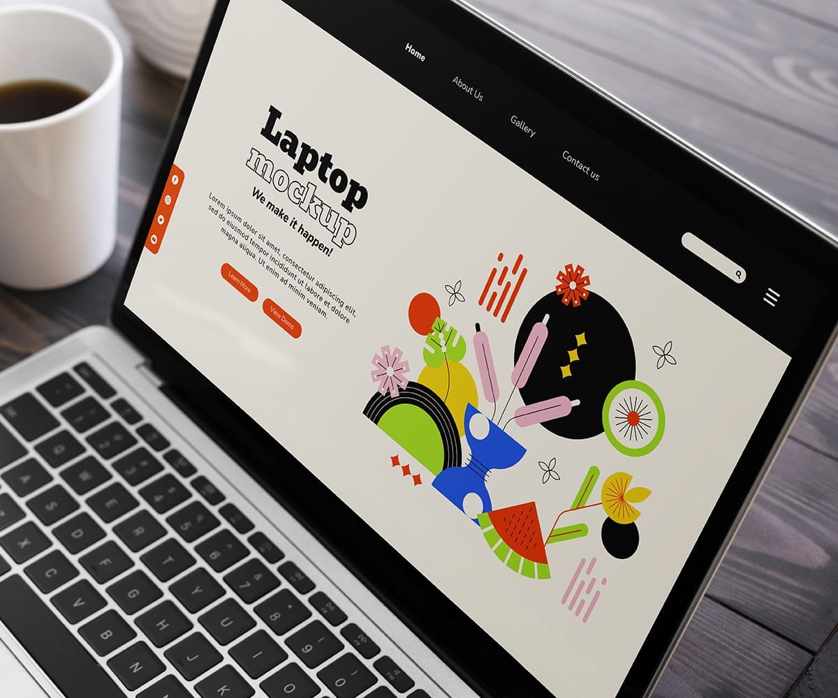 Laptop Showcase Mockup PSD